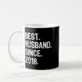 Bester Hemd Ehemann seit 2018 1. Hochzeit Kaffeetasse (Links)