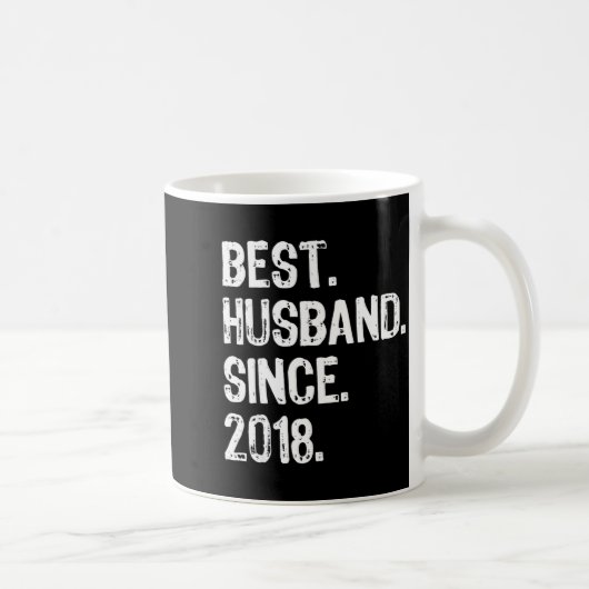 Bester Hemd Ehemann seit 2018 1. Hochzeit Kaffeetasse (Rechts)