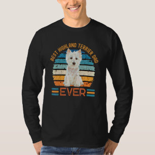 Bester Hochland-Terrier-Vater je Westie Hund Vater T-Shirt