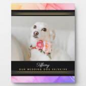 Bester Hochzeithund mit Namen Fotovorlage Pink Lil Fotoplatte (Vorderseite)