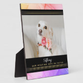 Bester Hochzeithund mit Namen Fotovorlage Pink Lil Fotoplatte (Seite)
