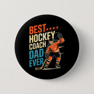 Bester Hockey-Trainer Dad jemals Vater-Tag Für Dad Button