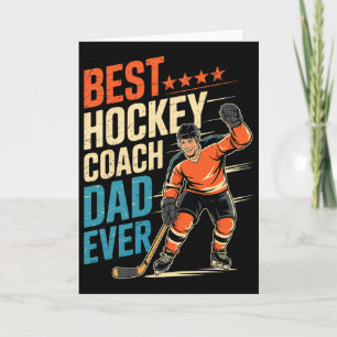 Bester Hockeytrainer Dad ever Vater-Tag Für Dad  Karte
