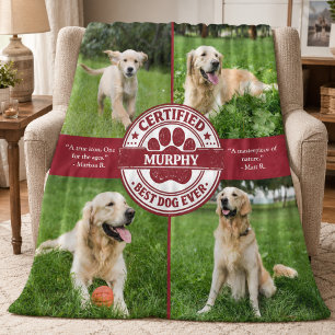 Bester Hund Aller Zeiten Foto-Collage Fleecedecke