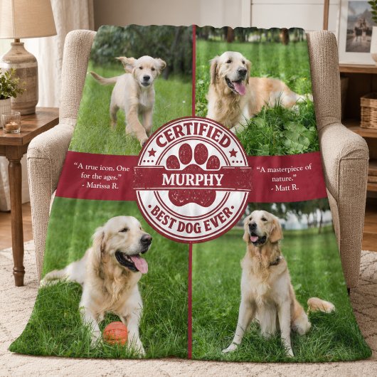 Bester Hund Aller Zeiten Foto-Collage Fleecedecke