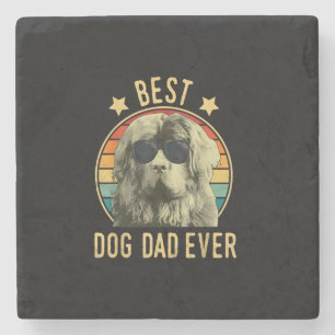 Bester Hund Dad Ever Newfoundland Vatertag Steinuntersetzer