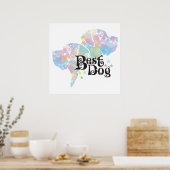 Bester Hund "farbig" Poster (Küche)