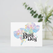 Bester Hund "farbig" Postkarte (Stehend Vorderseite)