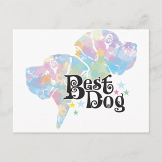 Bester Hund "farbig" Postkarte