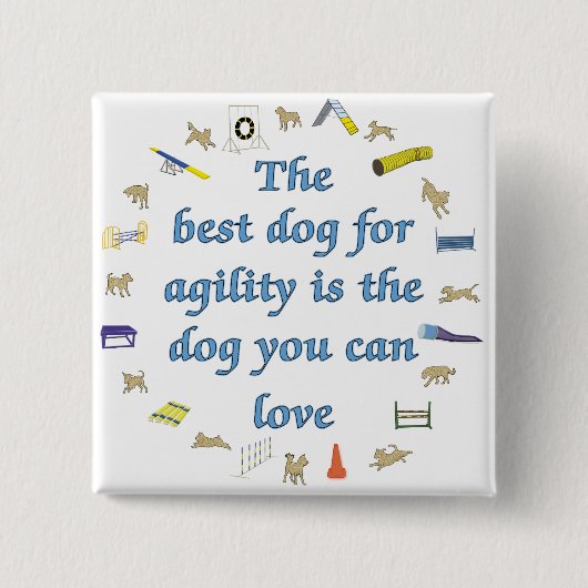 Bester Hund für Agility Button (Vorderseite)