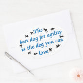 Bester Hund für Agility Ovaler Aufkleber (Umschlag)