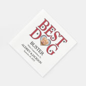 Bester Hund Hochzeit Napkins mit Foto für Haustier Serviette (Ecke)