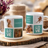 Bester Hund je Aquamarin Personalisiert 5 Foto Tas Kaffeetasse