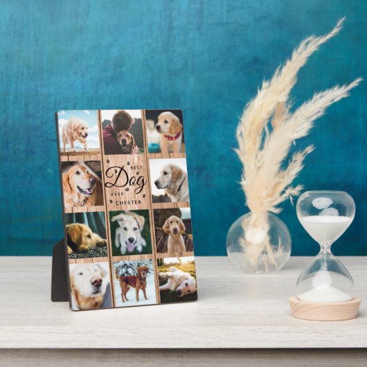 Bester Hund je Bauernhof Rustikales Foto Collage H Fotoplatte (Seite)