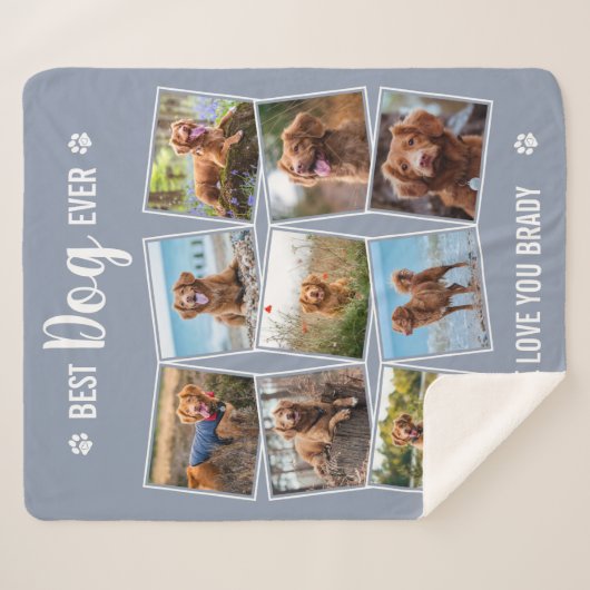 Bester Hund je benutzerdefiniertes graues Fotomate Sherpadecke (Vorderseite (Horizontal))