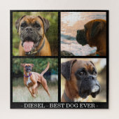 Bester Hund je | Custom Pet Foto Collage Puzzle (Vertikal)