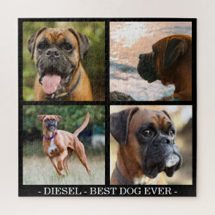 Bester Hund je   Custom Pet Foto Collage Puzzle