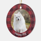 Bester Hund je Individuelle Name Weihnachtsgebäck Keramik Ornament (Links)