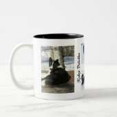 Bester Hund je Lover individuell einstellbar Zweifarbige Tasse (Links)
