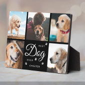 Bester Hund je Memorial Paws Modern Foto Collage Fotoplatte