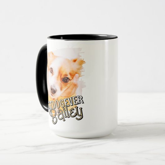 Bester Hund je Modernes Cooles Grunge Hund Foto Tasse (Vorderseite Links)