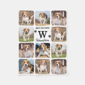 Bester Hund je Personalisierte Foto-Collage für Ha Fleecedecke (Vorderseite)