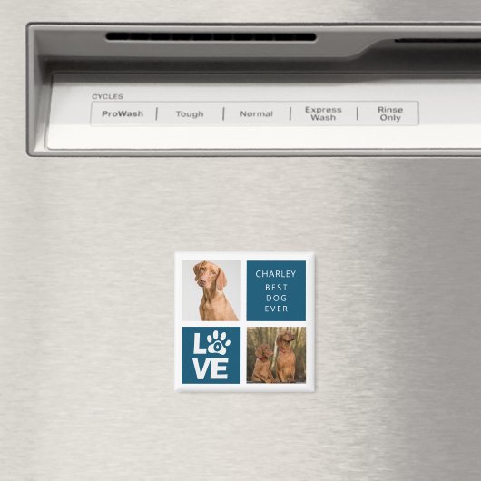 Bester Hund je | Personalisiertes Foto Magnet (In Situ (Geschirrspüler))