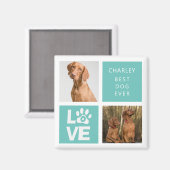 Bester Hund je | Personalisiertes Foto Magnet (Vorderseite/Rückseite)