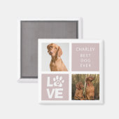 Bester Hund je | Personalisiertes Foto Magnet (Vorderseite/Rückseite)