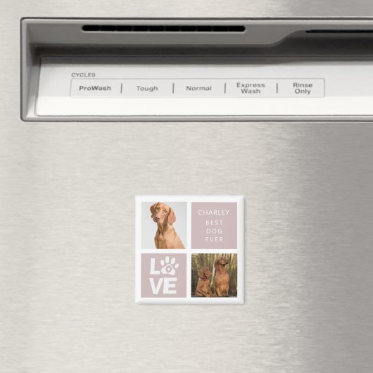 Bester Hund je | Personalisiertes Foto Magnet (In Situ (Geschirrspüler))