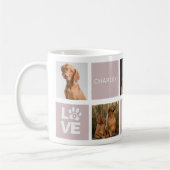 Bester Hund je Rosa Personalisiert 5 Foto Tasse (Links)