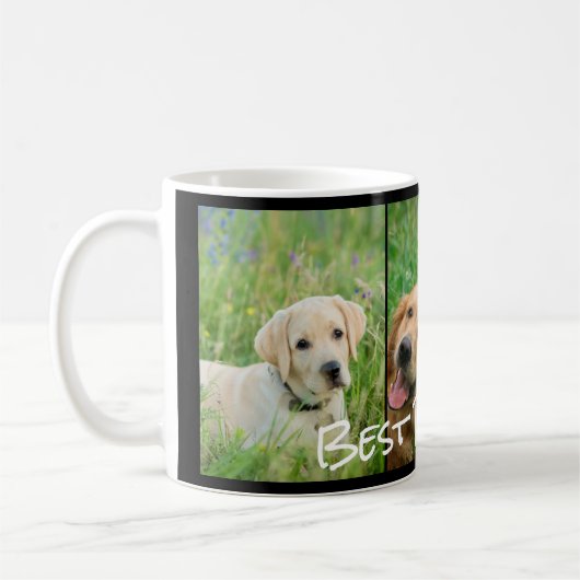 Bester Hund Mama 3 FotoCollage Kaffeetasse (Links)