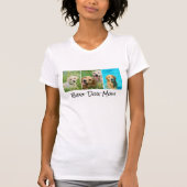 Bester Hund Mama 3 FotoCollage T-Shirt (Vorderseite)