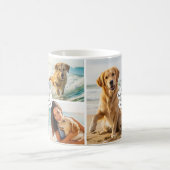 Bester Hund-Mama 6 Foto Collage Pawprint Kaffeetasse (Mittel)