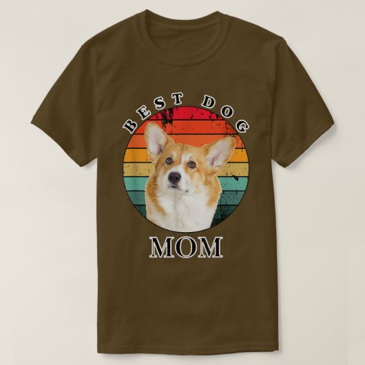 Bester Hund Mama Corgi T-Shirt (Design vorne)