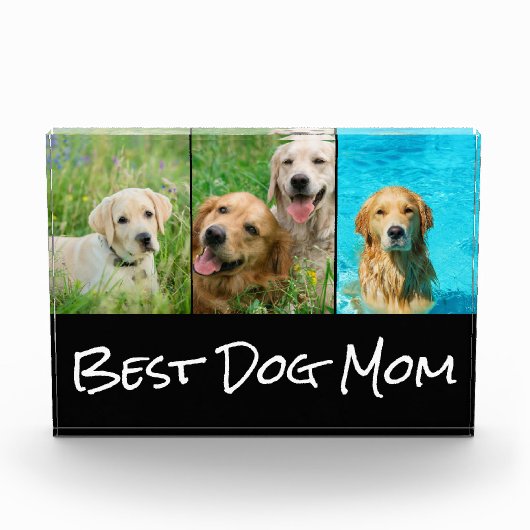 Bester Hund-Mama-Foto-Block Fotoblock (Vorderseite)