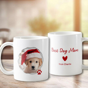 Bester Hund Mama Foto Red Paw Kaffeetasse
