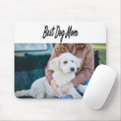 Bester Hund Mama Foto Schwarzer Text Mousepad (Mit Mouse)