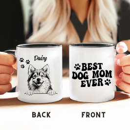 Bester Hund Mama je Pomsky Hund Personalisiert Tasse