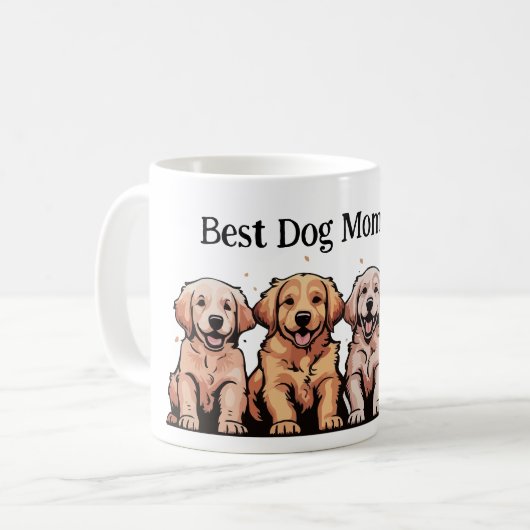"Bester Hund/Mama/Vater je" Geschenk Anpassbare Ta Kaffeetasse (Vorderseite Links)