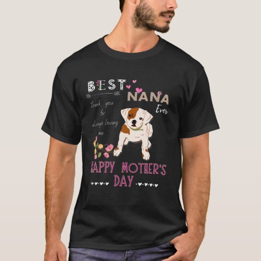 Bester Hund Nana je Dank Dog Oma Happy Mutter T-Shirt (Vorderseite)