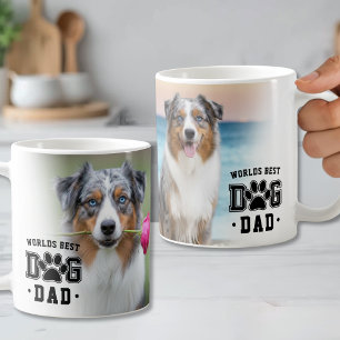 Bester Hund Papa Benutzerdefinierter Name Foto Kaffeetasse