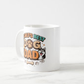 Bester Hund Papa der Welt | Maßgeschneiderter Vate Kaffeetasse (Vorderseite Links)