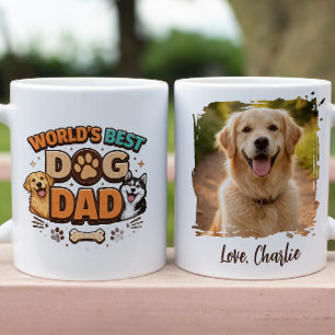 Bester Hund Papa der Welt Maßgeschneiderter Vate Kaffeetasse
