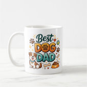 Bester Hund Papa der Welt | Maßgeschneiderter Vate Kaffeetasse (Links)