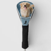 Bester Hund Papa Foto-Vorlage Goldene Geschenke Golf Headcover (Vorderseite)
