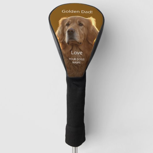 Bester Hund Papa Personalisiert Golf Headcover (Vorderseite)