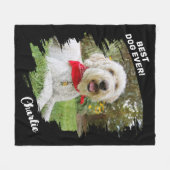Bester Hund überhaupt Einzigartiger Pinselstrich F Fleecedecke (Vorderseite (Horizontal))