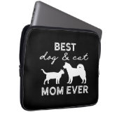 Bester Hund und Katze Mama Geschenk Niedlich Crazy Laptopschutzhülle (Vorne Rechts)