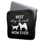 Bester Hund und Katze Mama Geschenk Niedlich Crazy Laptopschutzhülle (Vorderseite Links)